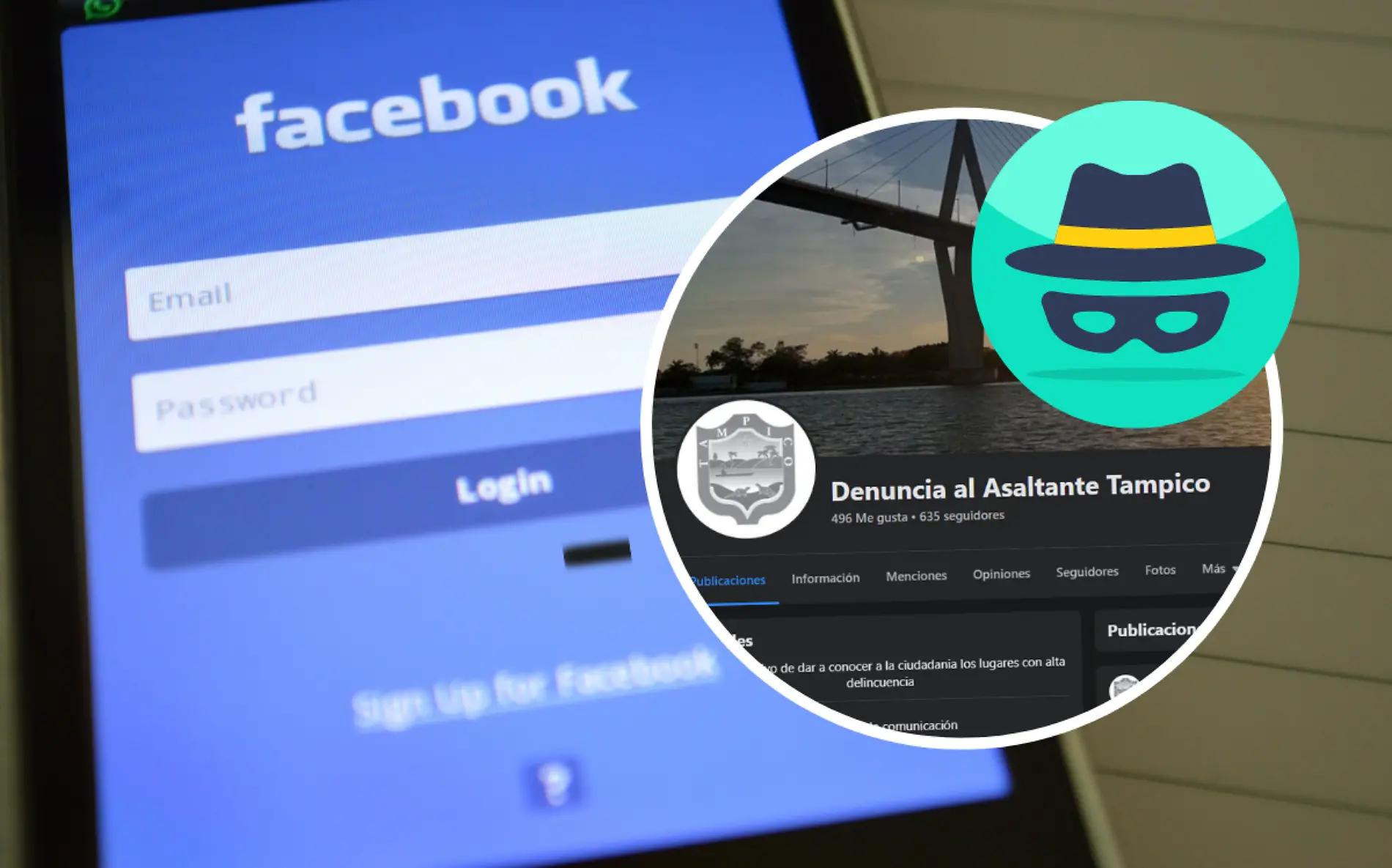 El perfil para denunciar a presuntos asaltantes en Tampico tiene tres publicaciones Pexels y captura de pantalla Facebook